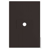 Placa Furo Horizontal 4x2 - RECTA CHOCOLATE SATIN FOSCO